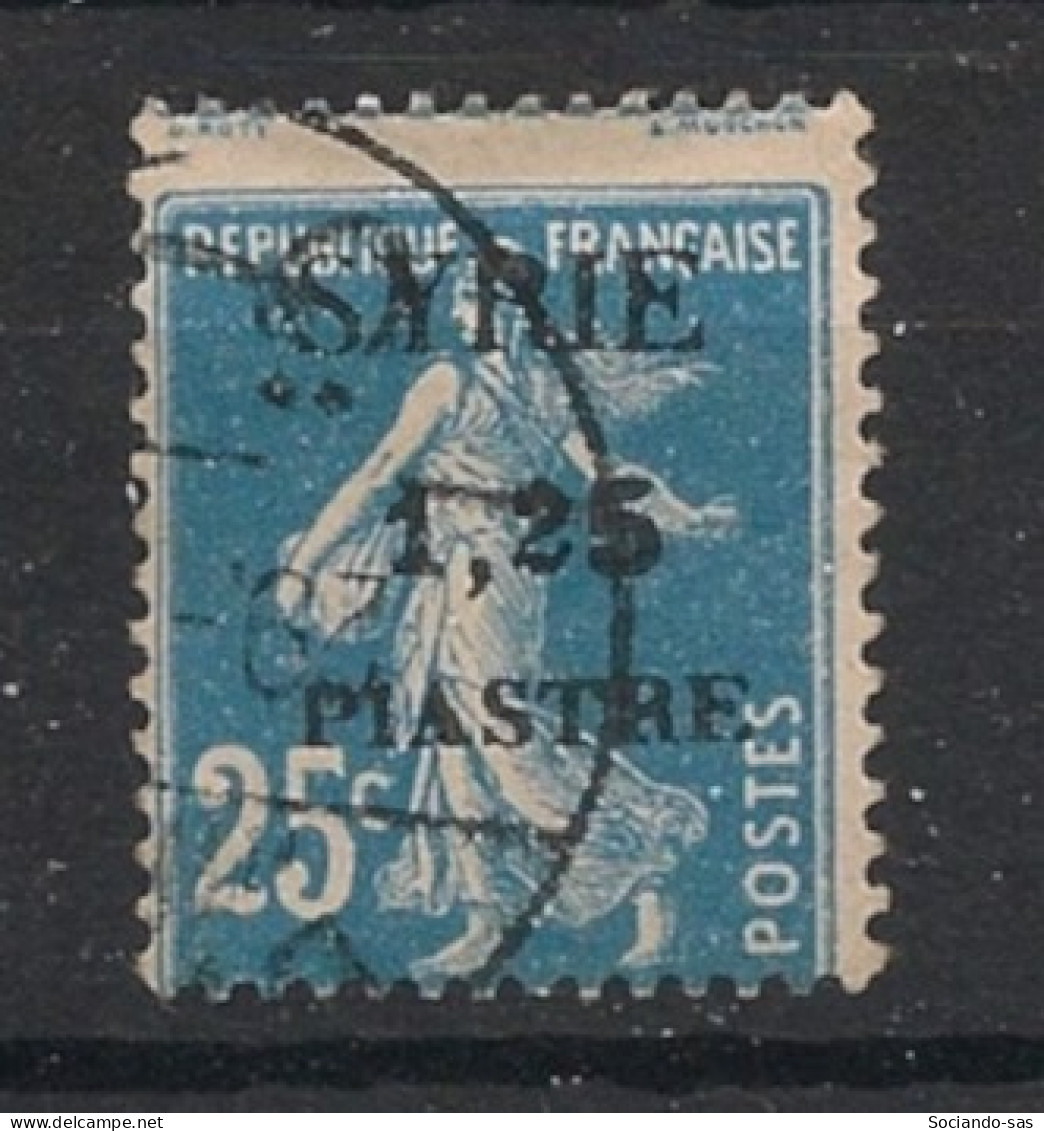 SYRIE - 1924 - N°YT. 110 - Type Semeuse 1pi25 Sur 25c Bleu - Oblitéré / Used - Usati