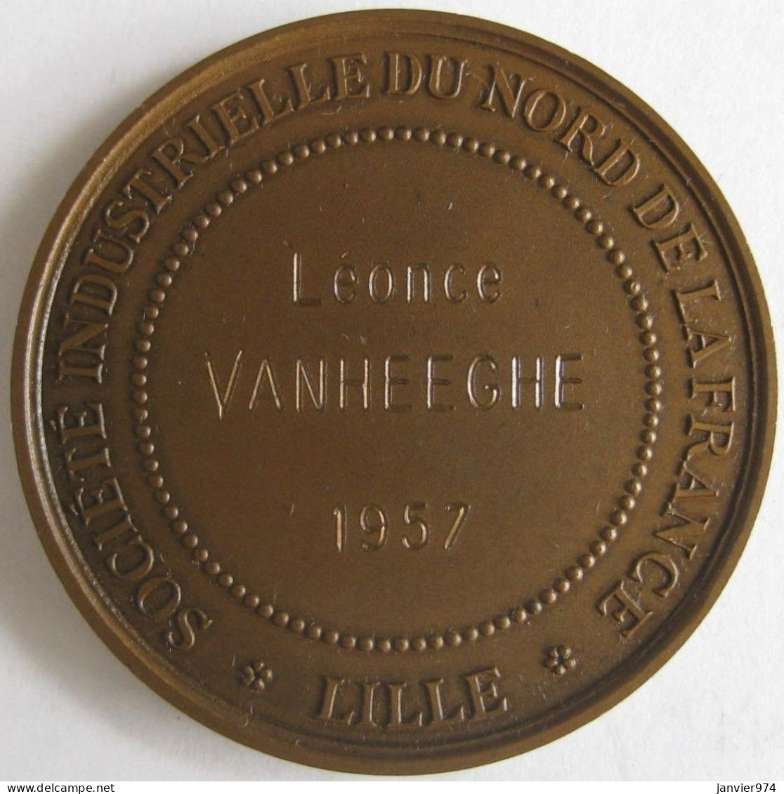 Médaille En Bronze. Lille, Ste Industrielle Du Nord De La France, Attribué à VANHEEGHE 1957, Par Brenet - Other & Unclassified