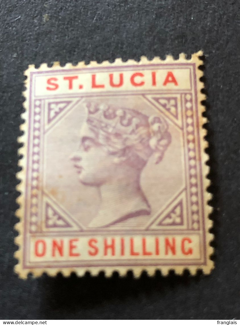 SAINT LUCIA  SG 50  1s Dull Mauve And Red  MH*  CV £15 - Ste Lucie (...-1978)