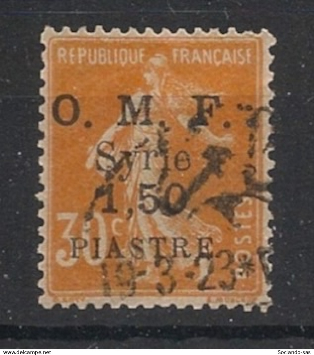 SYRIE - 1920-22 - N°YT. 62 - Type Semeuse 1pi50 Sur 30c Orange - Oblitéré / Used - Used Stamps