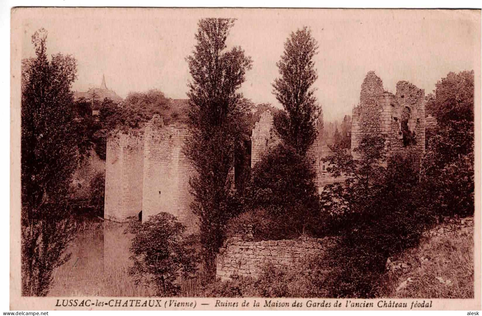 LUSSAC-les-CHÂTEAUX - Ruines De La Maison Des Gardes De L'ancien Château Féodal - Lussac Les Chateaux