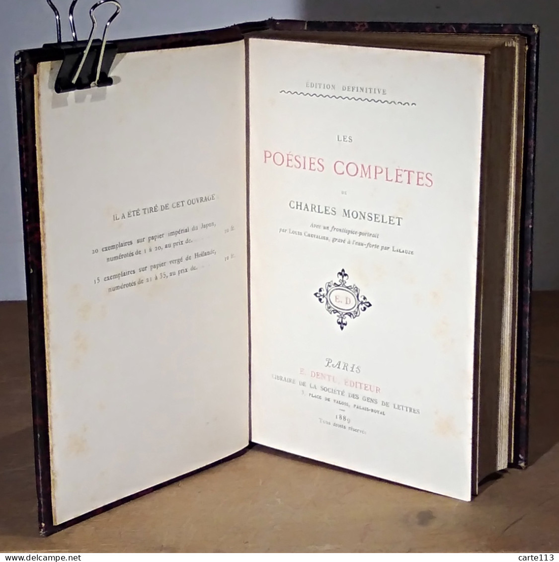 MONSELET Charles - LES POESIES COMPLETES - GASTRONOMIE - 1801-1900
