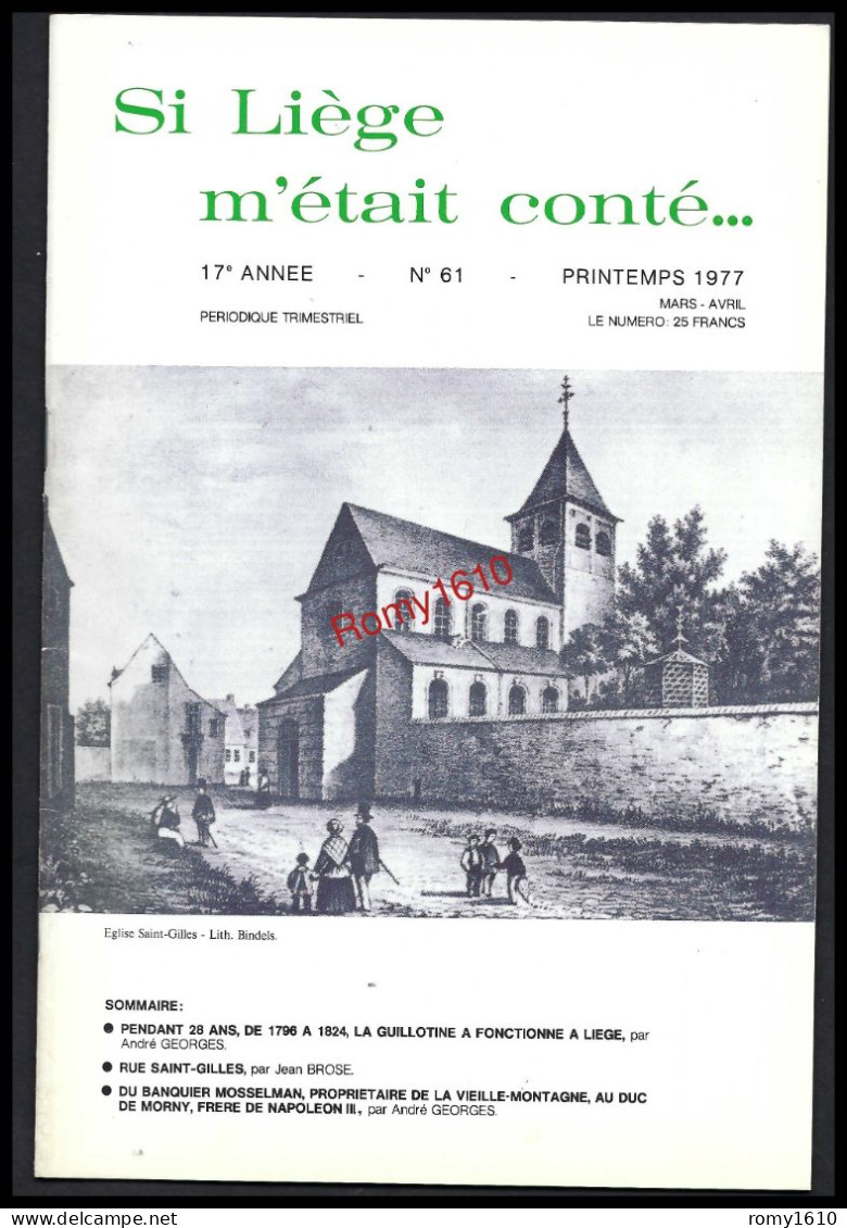 SI LIEGE M'ETAIT CONTE... Année  1977. N°61, 62, 63, 64. Illustrations, Publicités, Anecdotes. - Bélgica