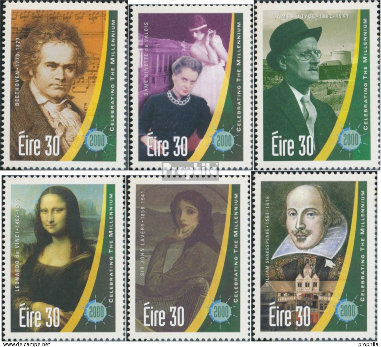 Irland 1231-1236 (kompl.Ausg.) Postfrisch 2000 Kunst - Unused Stamps