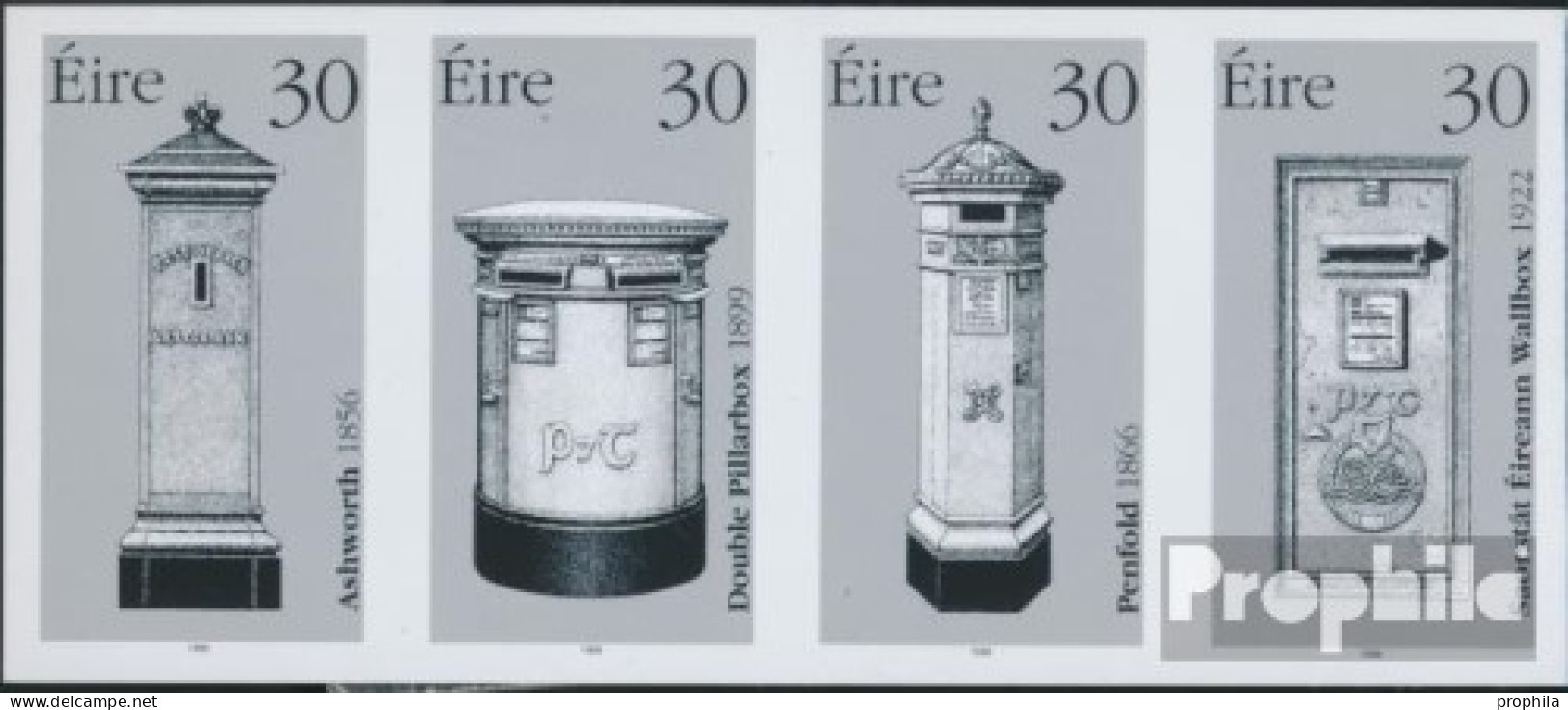 Irland 1092-1095S Viererstreifen (kompl.Ausg.) Schwarzdruck Postfrisch 1998 Briefkästen - Nuovi