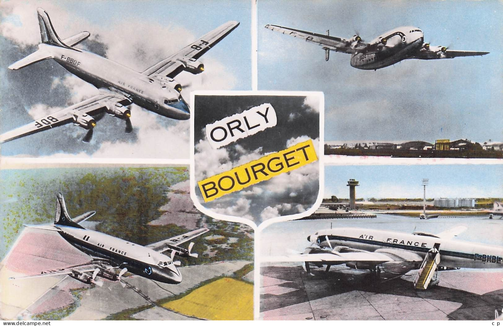 Le Bourget - Orly - L'Aeroport - Aitr France -  Caravelle -  Multivues    -  CPSM °J - Le Bourget