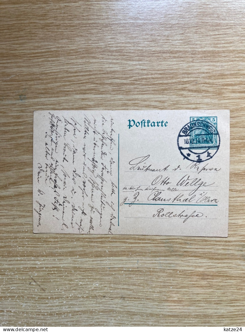 Deutsches Reich-Stempel "Braunschweig" - Cartes Postales