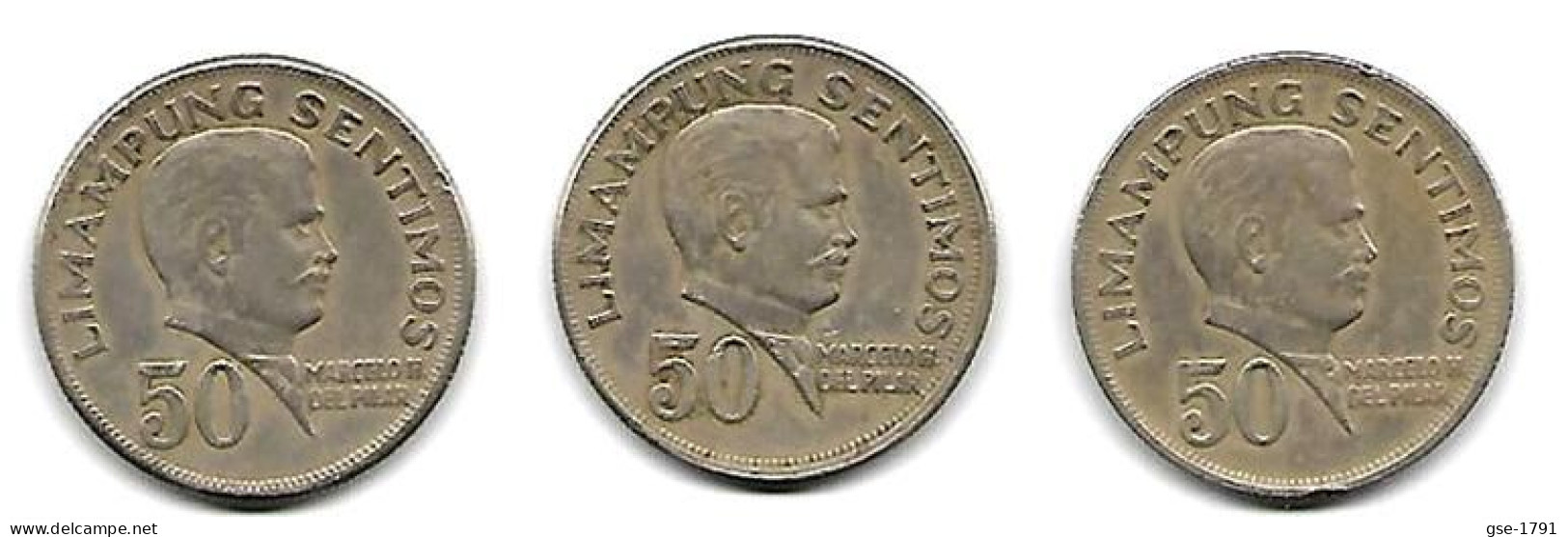 PHILIPPINES  Réforme Coinage, 50 Sentimos  Del PILAR  KM 200 ,  Années 1967-1971- 1974 TTB - Filipinas