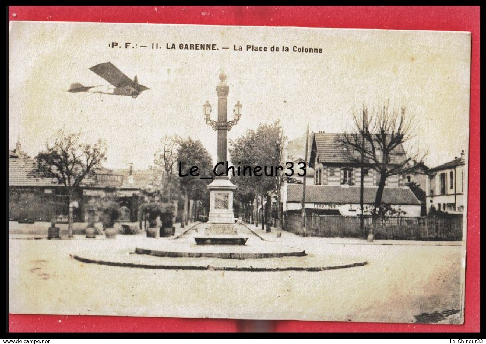 92 - LA GARENNE --- La Place De La Colonne -- Avion - La Garenne Colombes