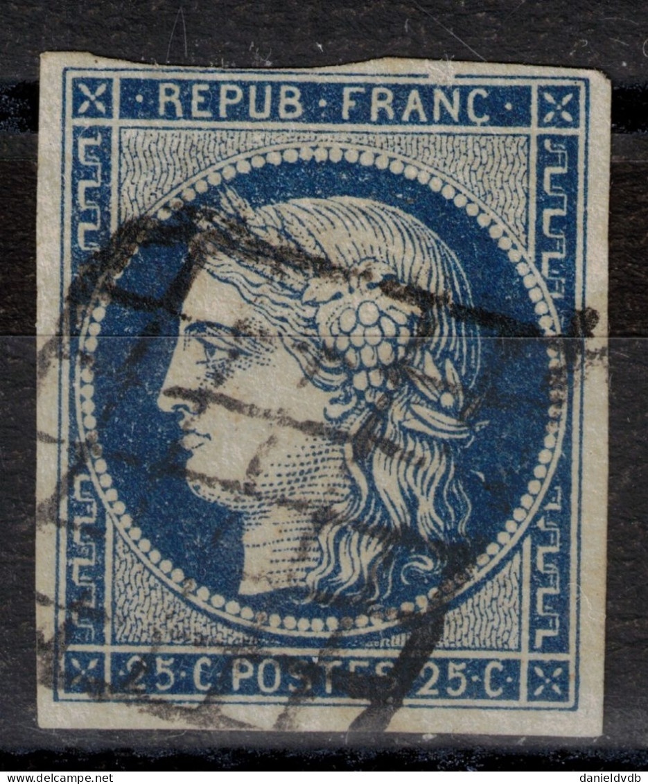 FRANCE Cérès N° 4a Bleu Foncé Avec 4 Marges Ni Pli Ni Aminci - 1849-1850 Cérès