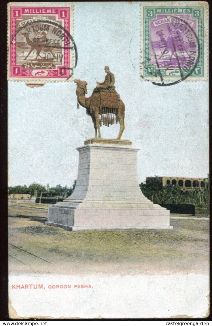 X0347 Sudan Khedivato Of Egypt,maximum Circuled  TCV To France 17.12.1907 Khartum Gordon Pacha, RR - 1866-1914 Khedivate Of Egypt
