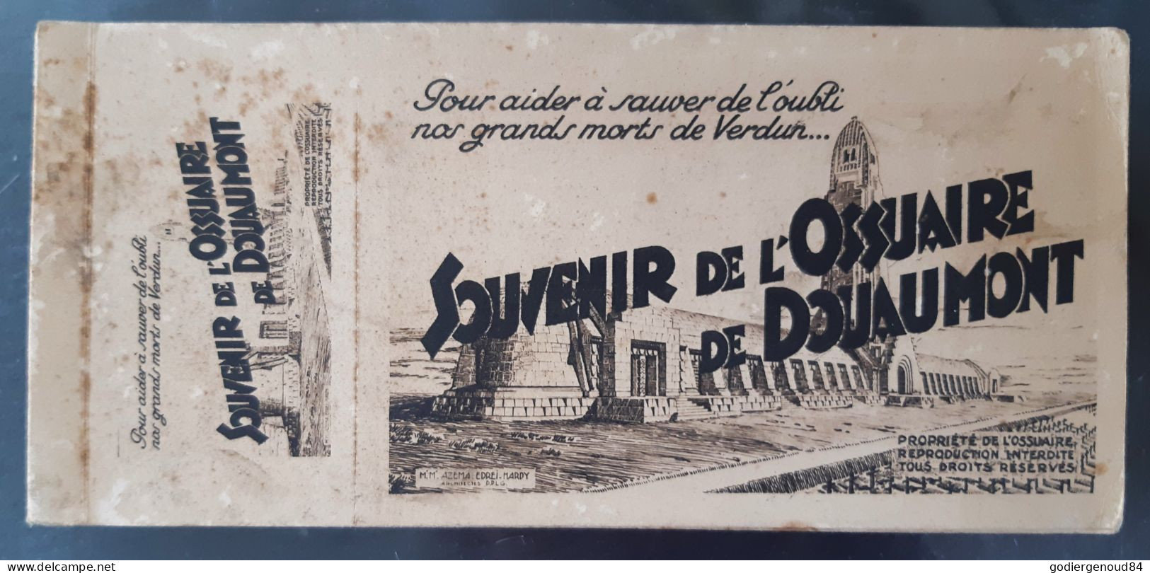 Carnet 20 Cpa 51 Souvenir De Douaumont, Manue Carte N°3 Chaque Carte Est Doublée - Andere & Zonder Classificatie