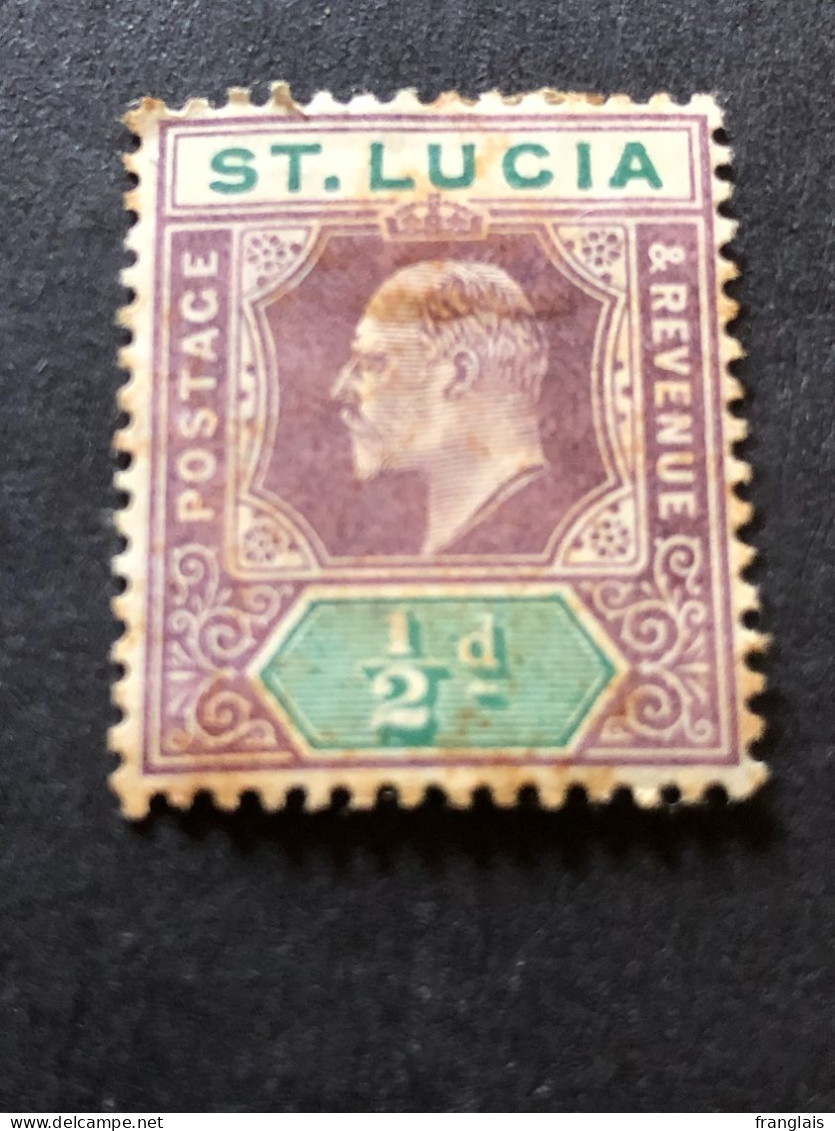 SAINT LUCIA  SG 58  ½d Dull Purple And Green  MH* - St.Lucia (...-1978)