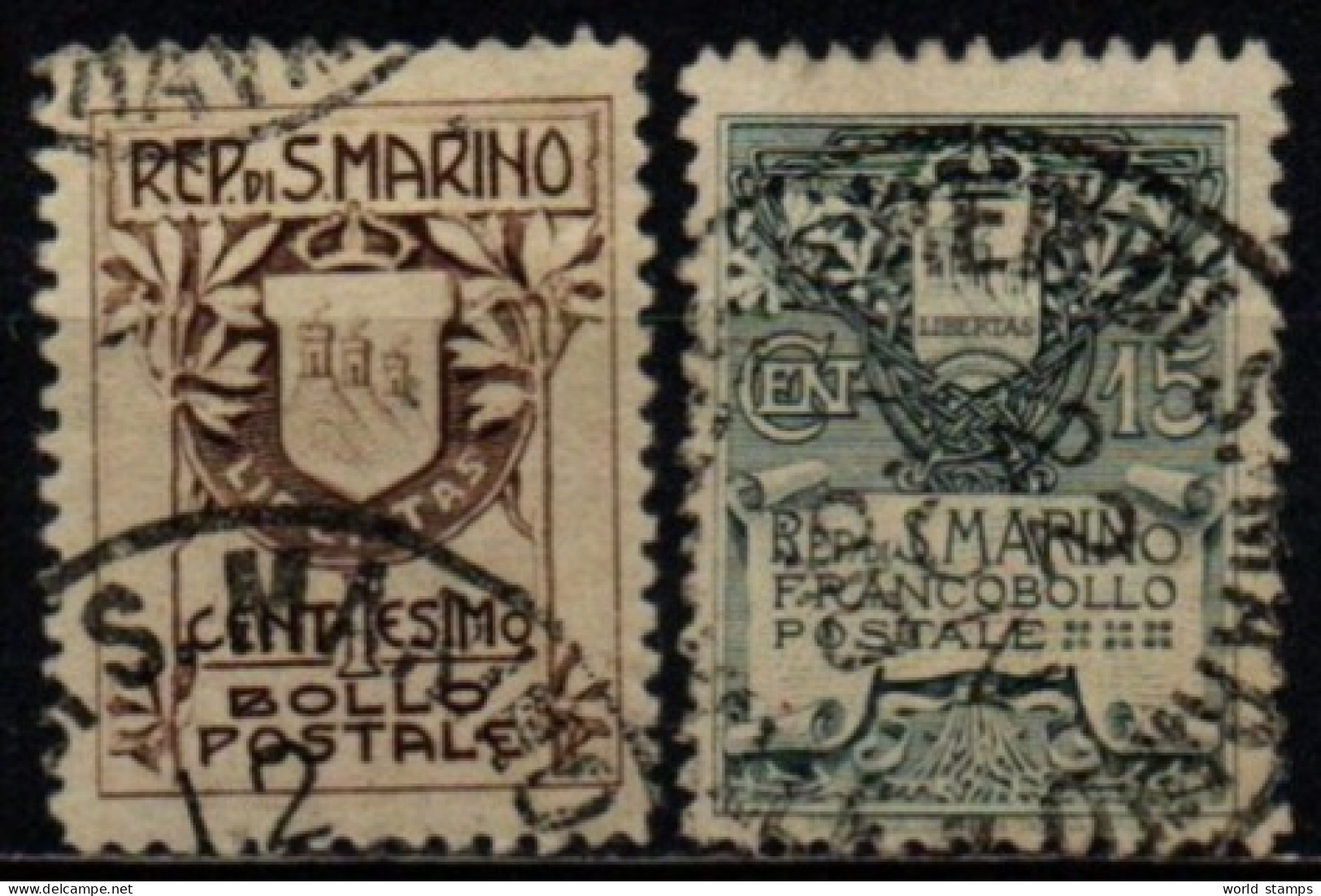 SAINT-MARIN 1907 O - Oblitérés
