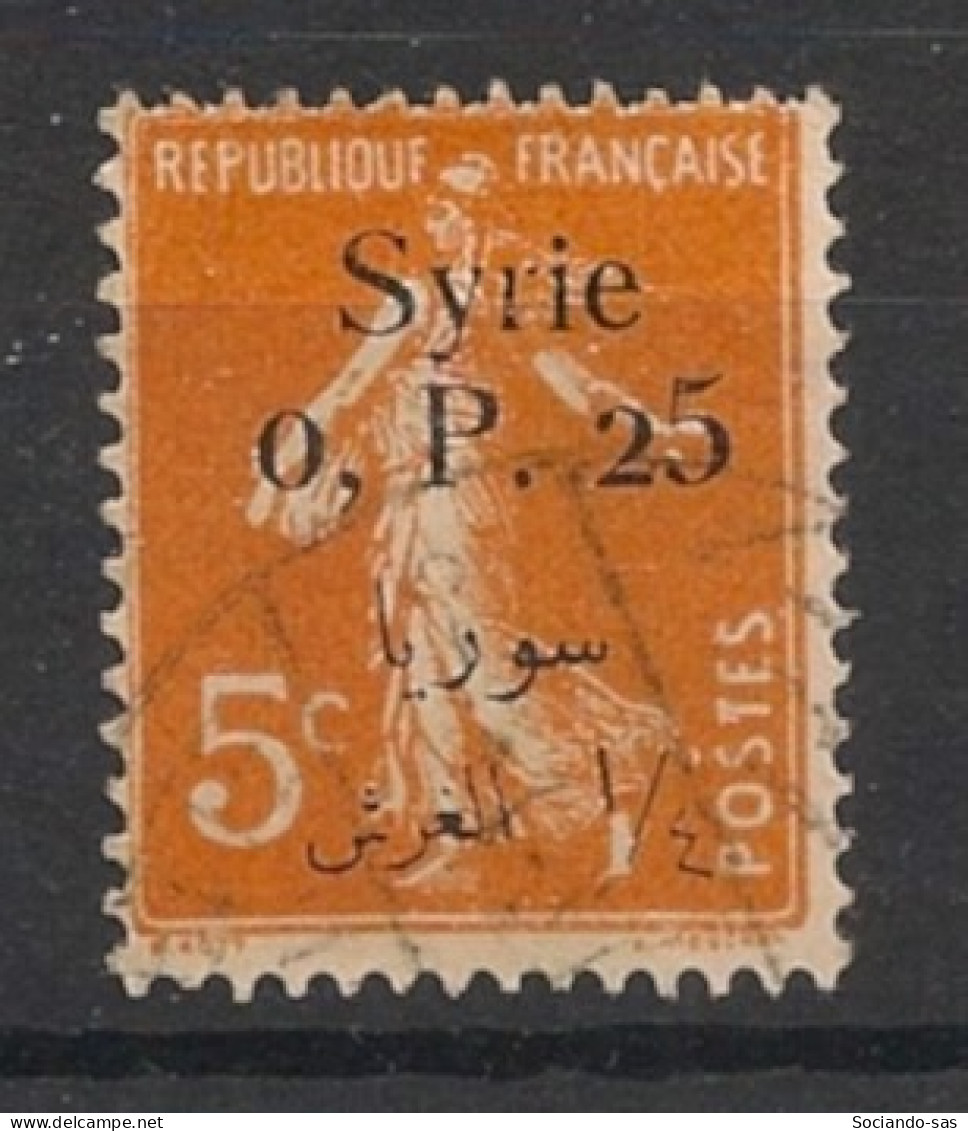 SYRIE - 1924-25 - N°YT. 127 - Type Semeuse 0pi25 Sur 5c Orange - Oblitéré / Used - Gebraucht