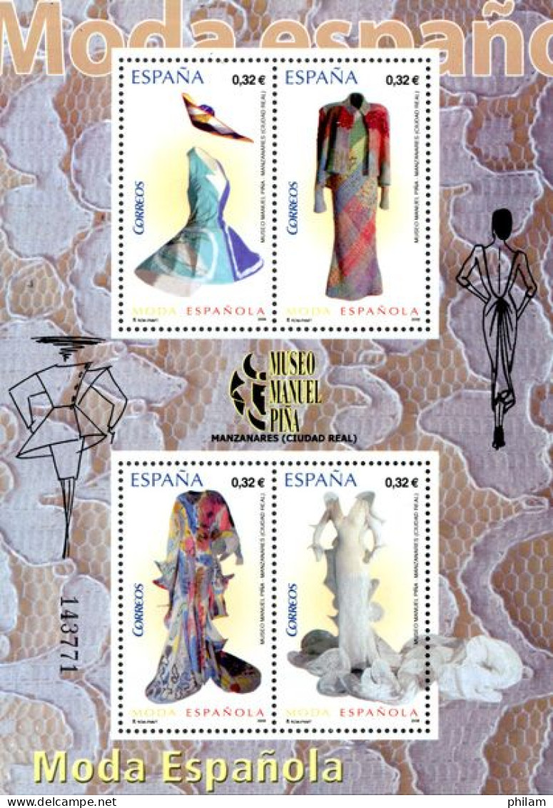 ESPAGNE 2009 - Mode Espagnole - Manuel ¨Pina -1 BF - Unused Stamps