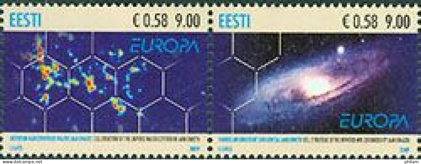 ESTONIE 2009 - Europa - L'astronomie - 2 V. Se Tenant - Estonie