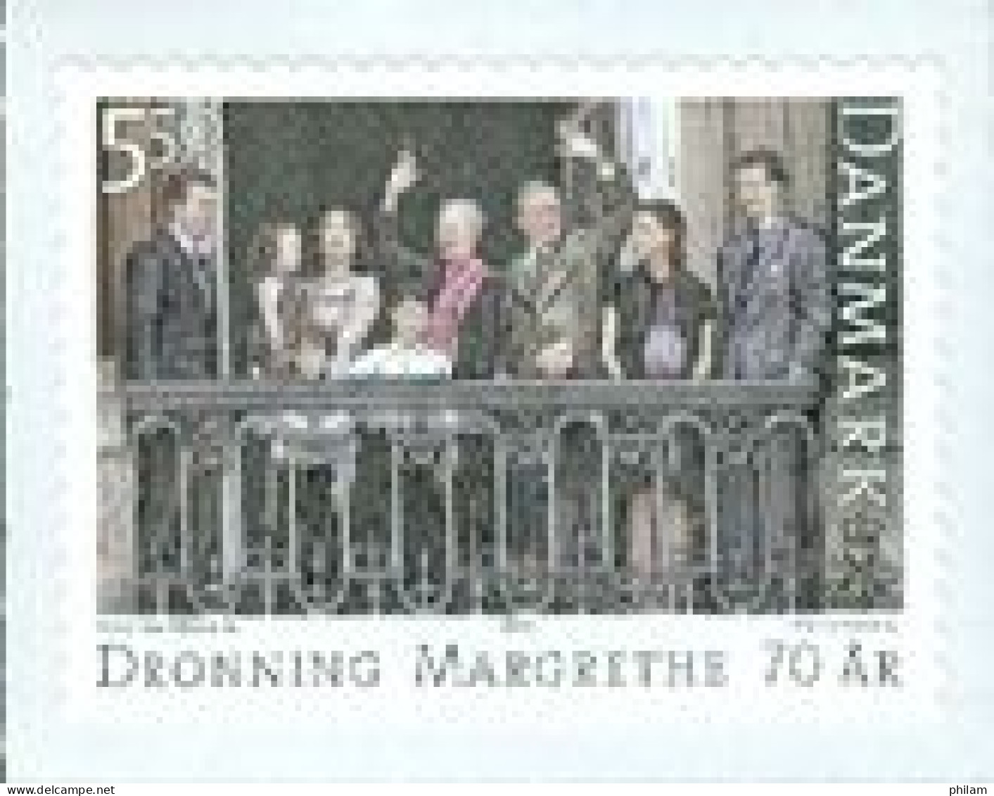 DANEMARK 2010 - 70 Ans De La Reine Margreth II - 1 V. - Adhésif - Ungebraucht