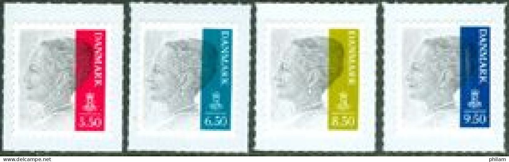 DANEMARK 2010 -  Reine Margreth II - Adhésifs - 4 V. - Unused Stamps