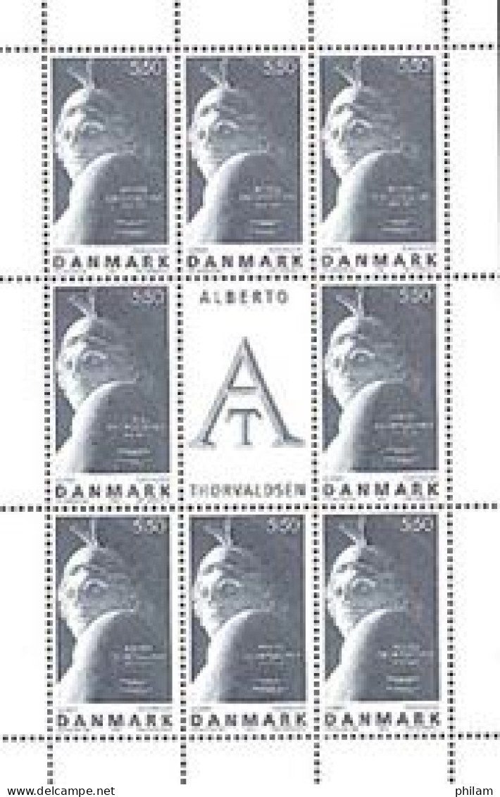 DANEMARK 2003 - Europa - Les Affiches - Feuillet De 8 Avec Vignette - Blocks & Sheetlets