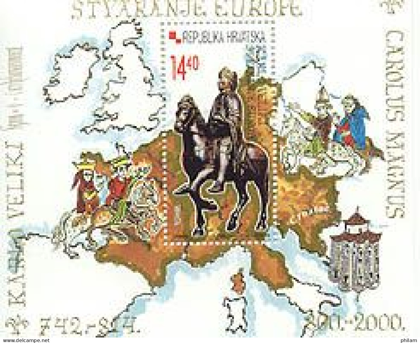 CROATIE 2001 - Charlemagne: Création De L'Europe - BF - Croatie
