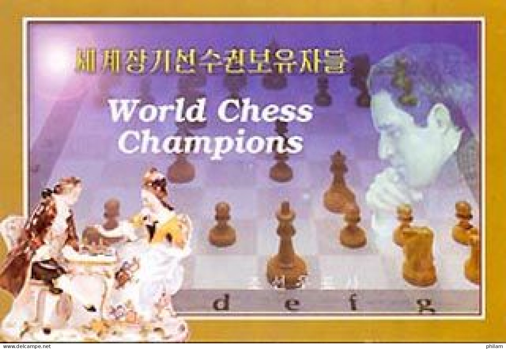 COREE DU NORD 2001 - Champions Des Echecs - Carnet - Corée Du Nord