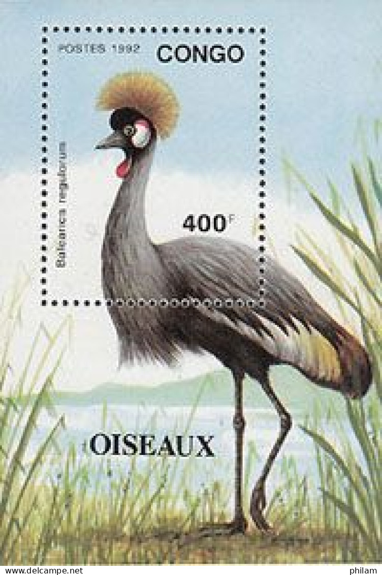 CONGO (F) 1992 - Oiseaux - BF - Aves Gruiformes (Grullas)