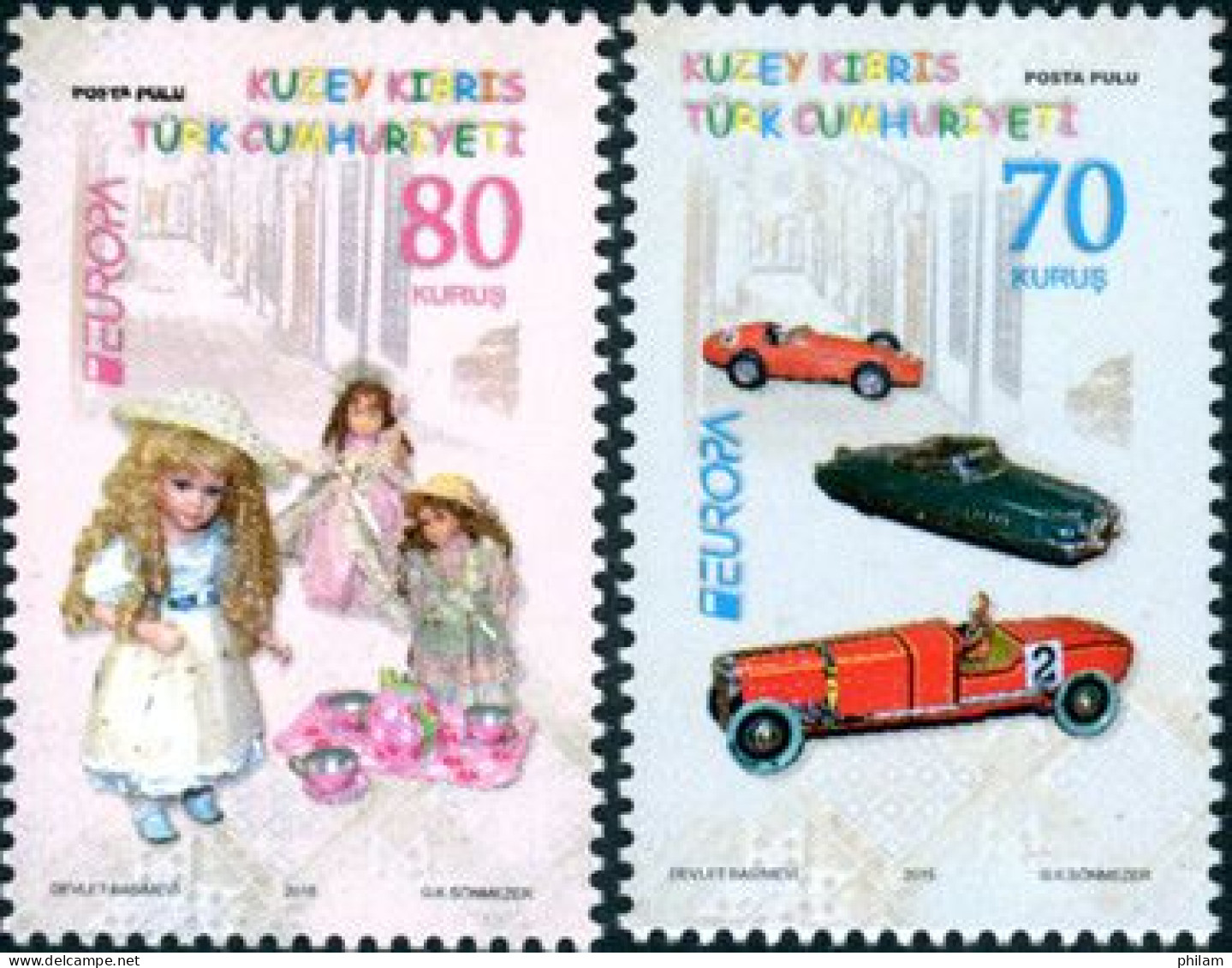 CHYPRE TURC 2015 - Europa - Jouets D'enfants - 2 V. - Unused Stamps
