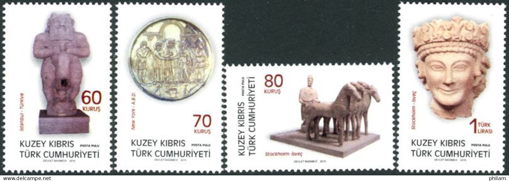 CHYPRE TURC 2015 - Artisanat Archéologique - 4 V. - Unused Stamps