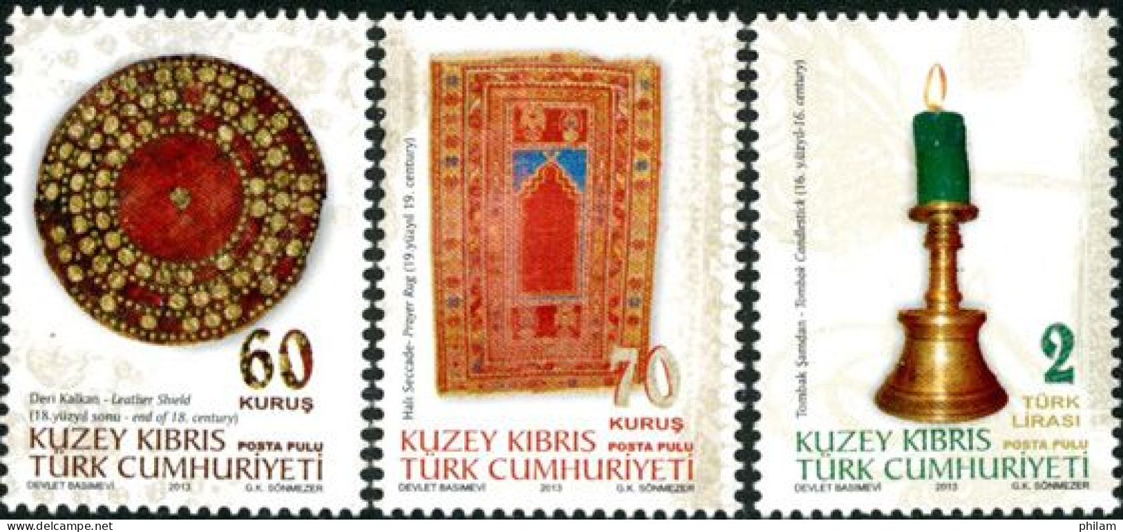 CHYPRE TURC 2013 - Arts De L'Islam Et De La Culture - 3 V. - Unused Stamps