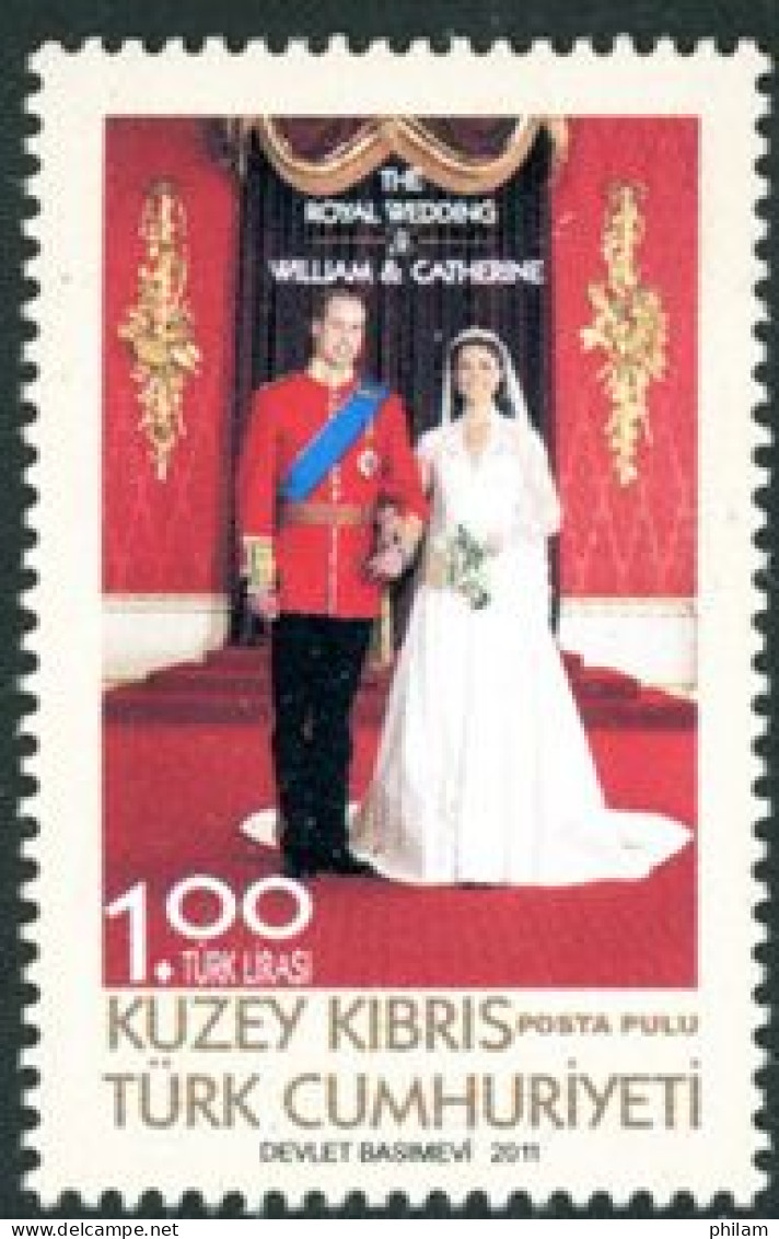 CHYPRE TURC 2011 - Mariage Du Prince William Et De Lady Middleton - 1 V. - Neufs