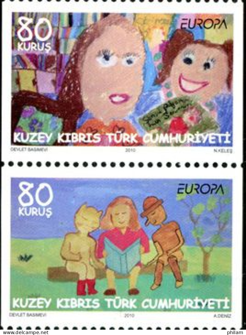 CHYPRE TURC 2010 - Europa - Livres Pour Enfants - 2 V. De Carnet - Unused Stamps
