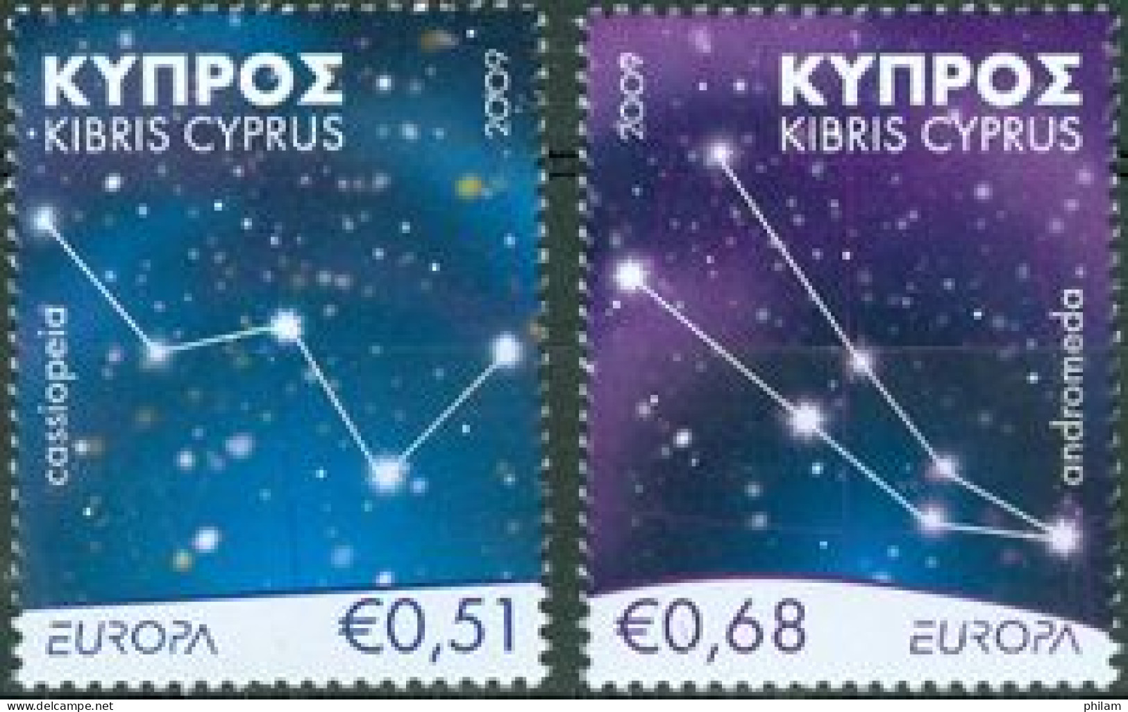 CHYPRE GREC 2009 - Europa - L'astronomie - 2 V. - Ungebraucht