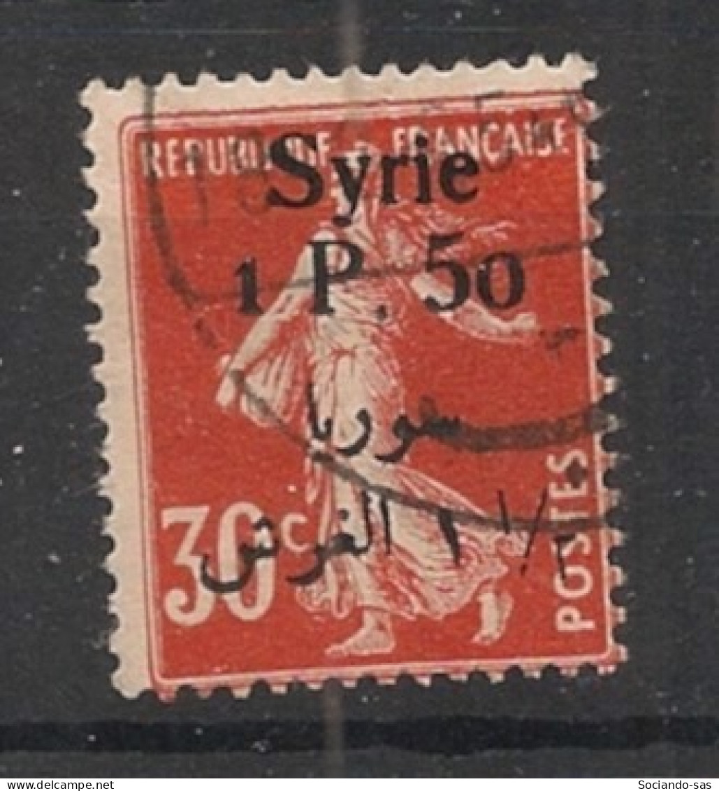 SYRIE - 1924-25 - N°YT. 132 - Type Semeuse 1pi50 Sur 30c Rouge - Oblitéré / Used - Usati