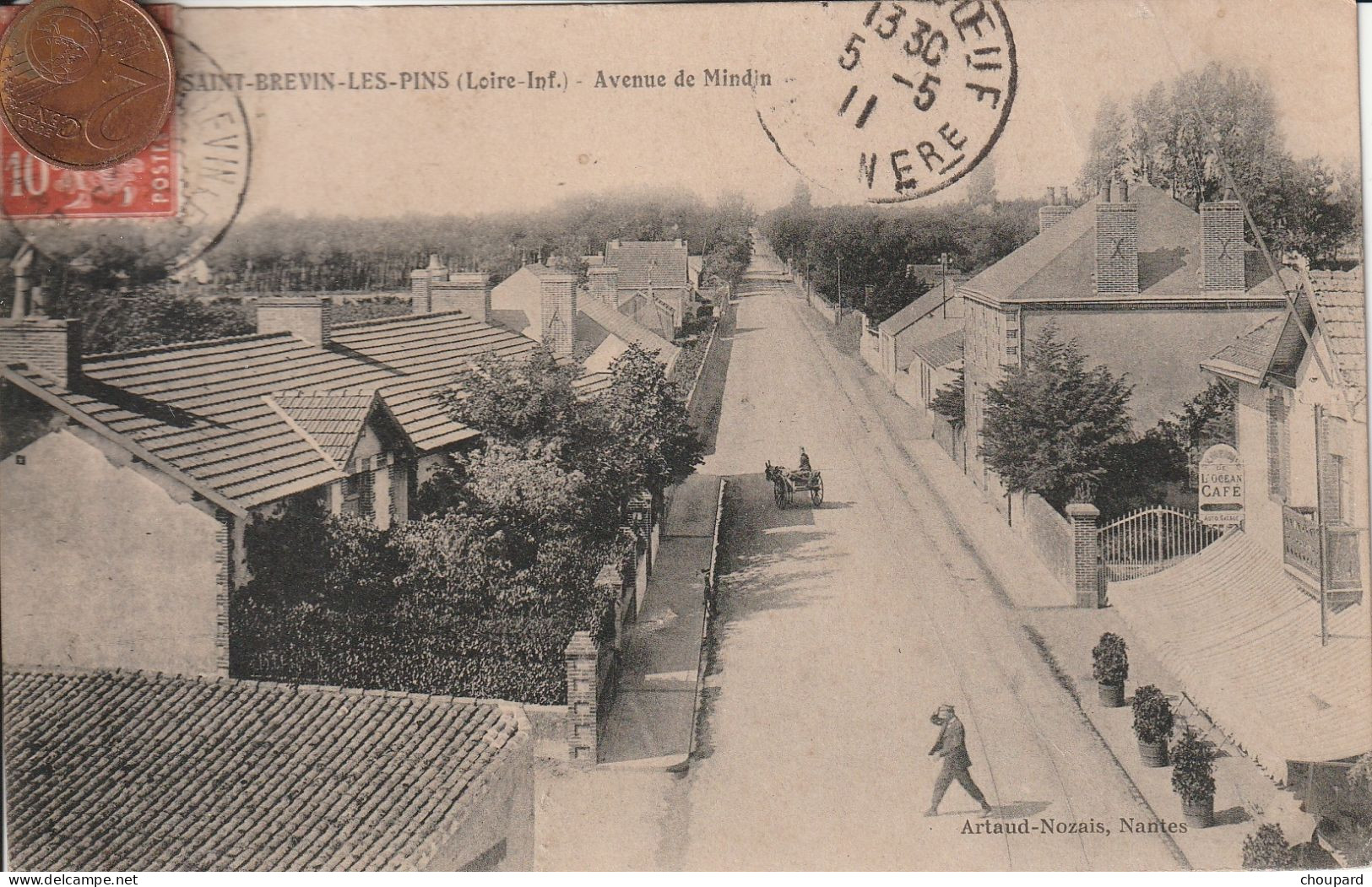 44 - Carte Postale Ancienne De  SAINT BREVIN LES PINS    Avenue De Mindin  Vue Aérienne - Saint-Brevin-les-Pins