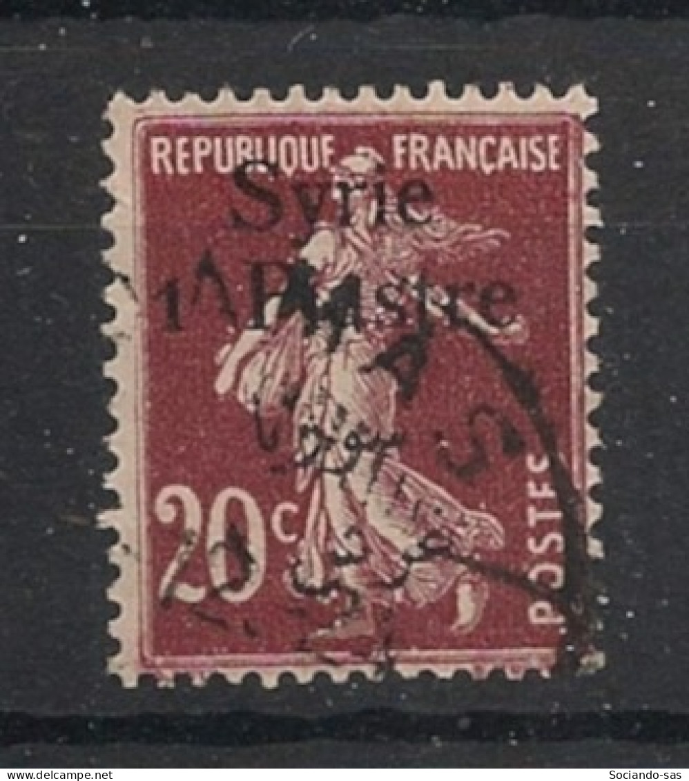 SYRIE - 1924-25 - N°YT. 130 - Type Semeuse 1pi Sur 20c Brun - Oblitéré / Used - Used Stamps