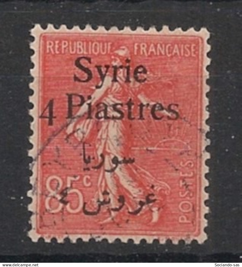 SYRIE - 1924-25 - N°YT. 139 - Type Semeuse 4pi Sur 85c Rouge - Oblitéré / Used - Oblitérés