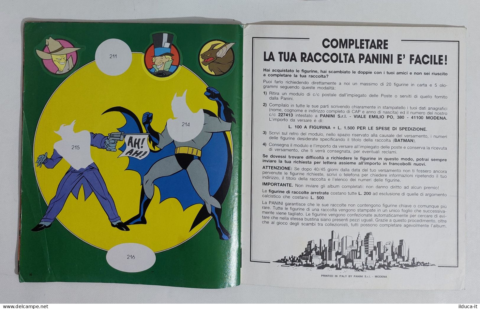 69837 Album Figurine Panini Fig. 79/216 - BATMAN - 1993 - Edition Italienne