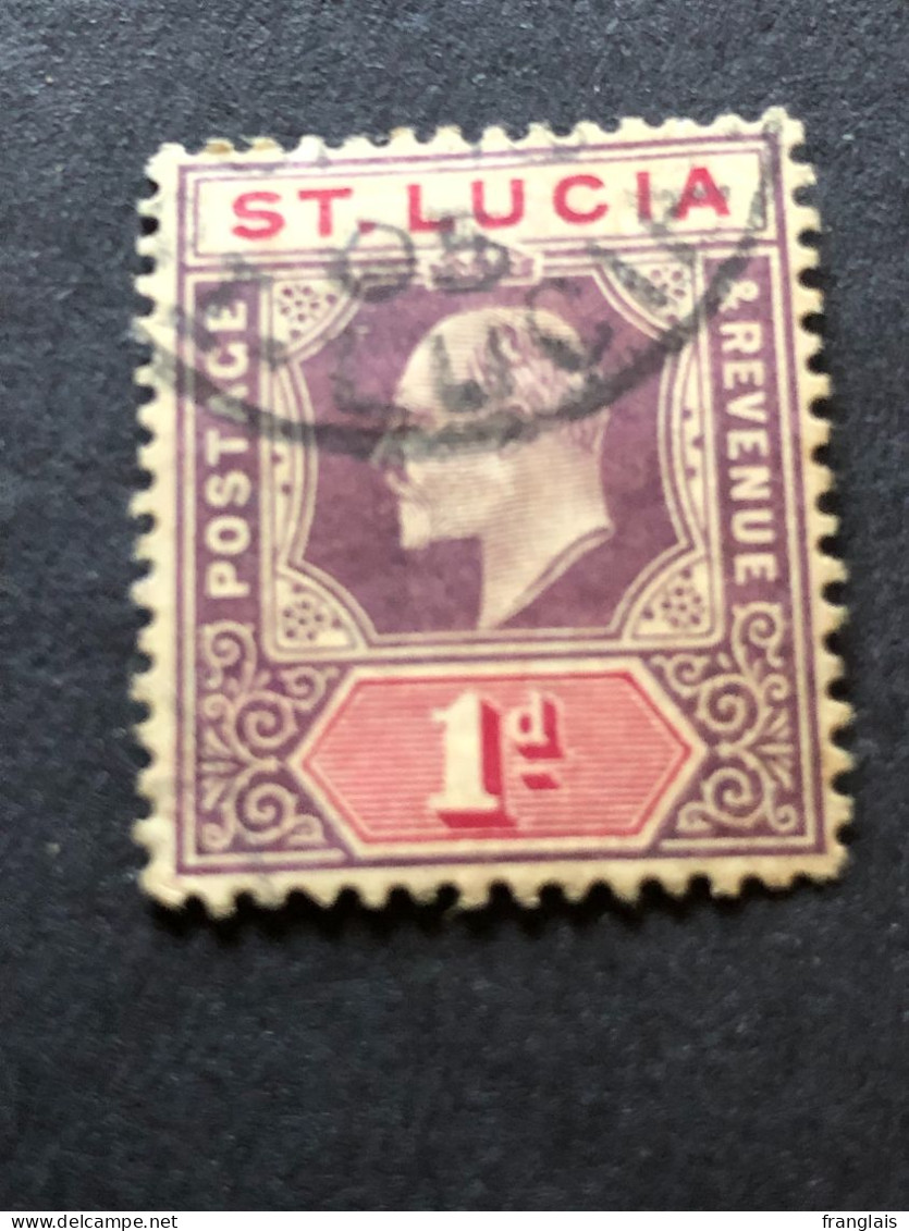 SAINT LUCIA  SG 59  1d Dull Purple And Carmine  FU - Ste Lucie (...-1978)