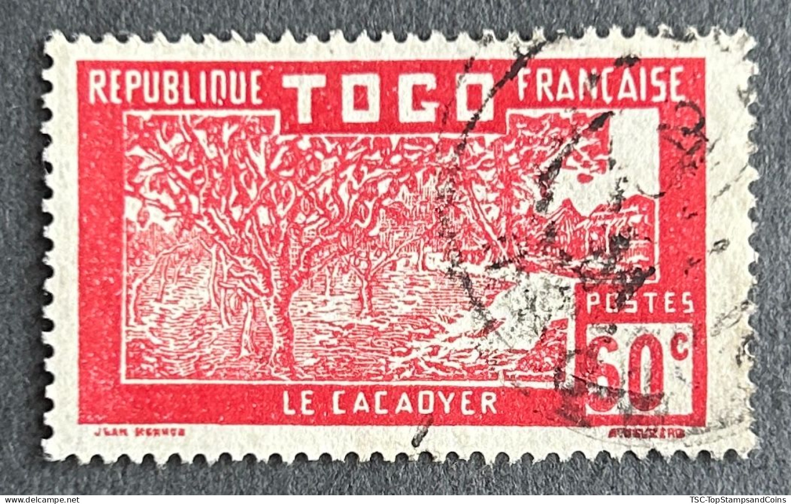 FRTG0145U - Agriculture - Cocoa Plantation - 60 C Used Stamp - French Togo - 1926 - Oblitérés