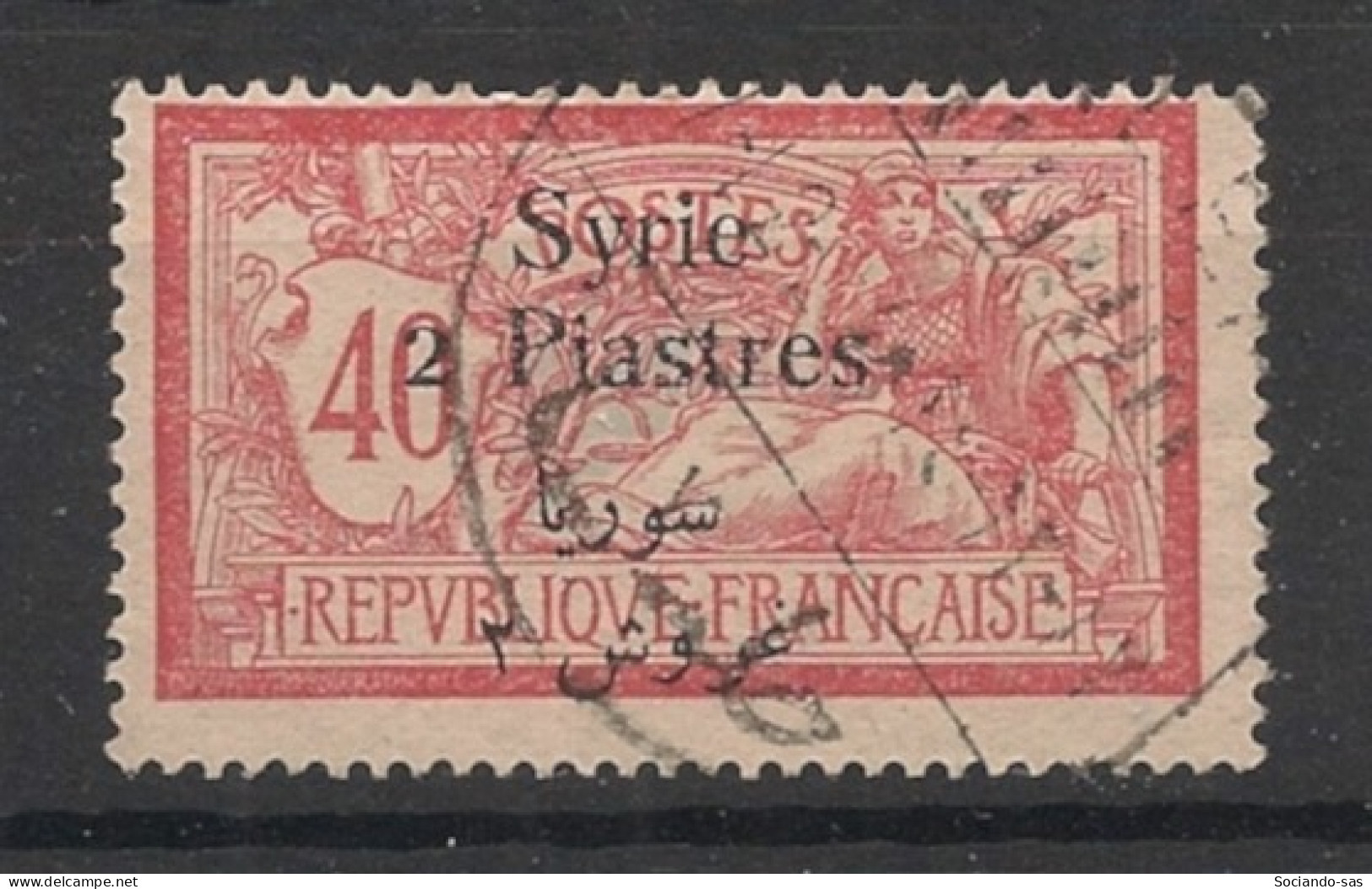 SYRIE - 1924-25- N°YT. 135 - Type Merson 2pi Sur 40c Rouge - Oblitéré / Used - Used Stamps