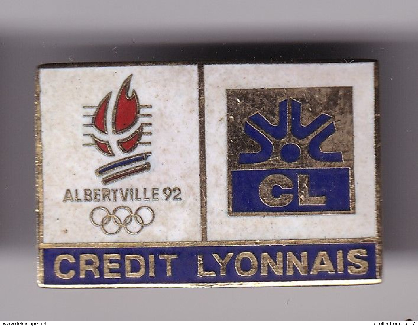 Pin's JO Albertville 92 CL Crédit Lyonnais Réf 8434 - Juegos Olímpicos