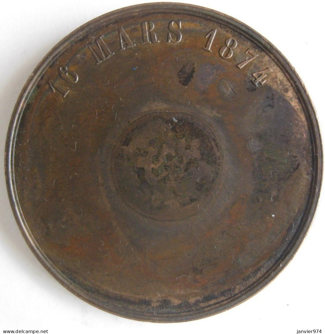 Médaille En Cuivre, Napoléon IV Napoléon Eugène Louis Jean Joseph Bonaparte , Pour Sa Majorité 1874, Par MERLEY - Adel