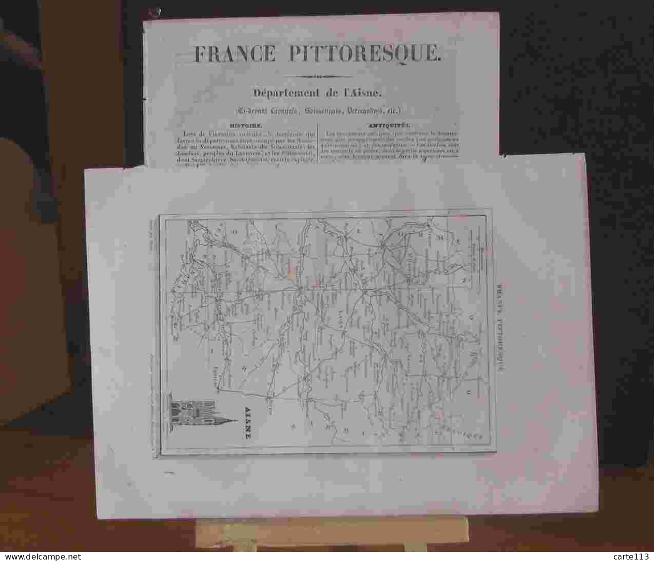 - LA FRANCE PITTORESQUE - DEPARTEMENT DE L'AISNE CI DEVANT LAONNAIS, SO - 1801-1900