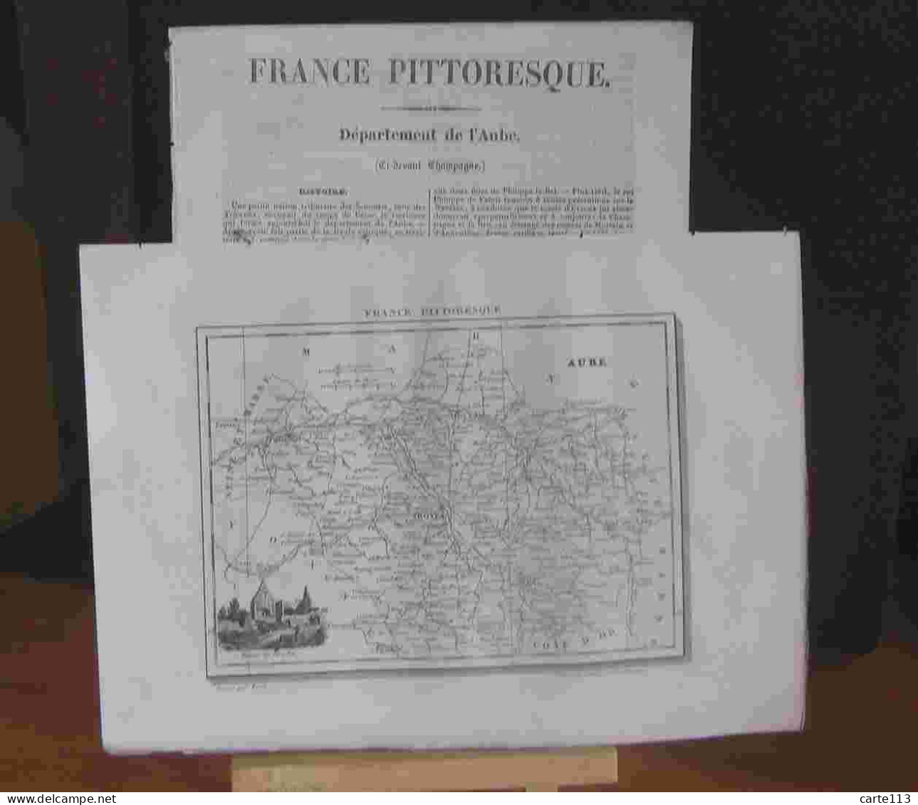 - LA FRANCE PITTORESQUE - DEPARTEMENT DE L'AUBE CI DEVANT CHAMPAGNE - 1801-1900