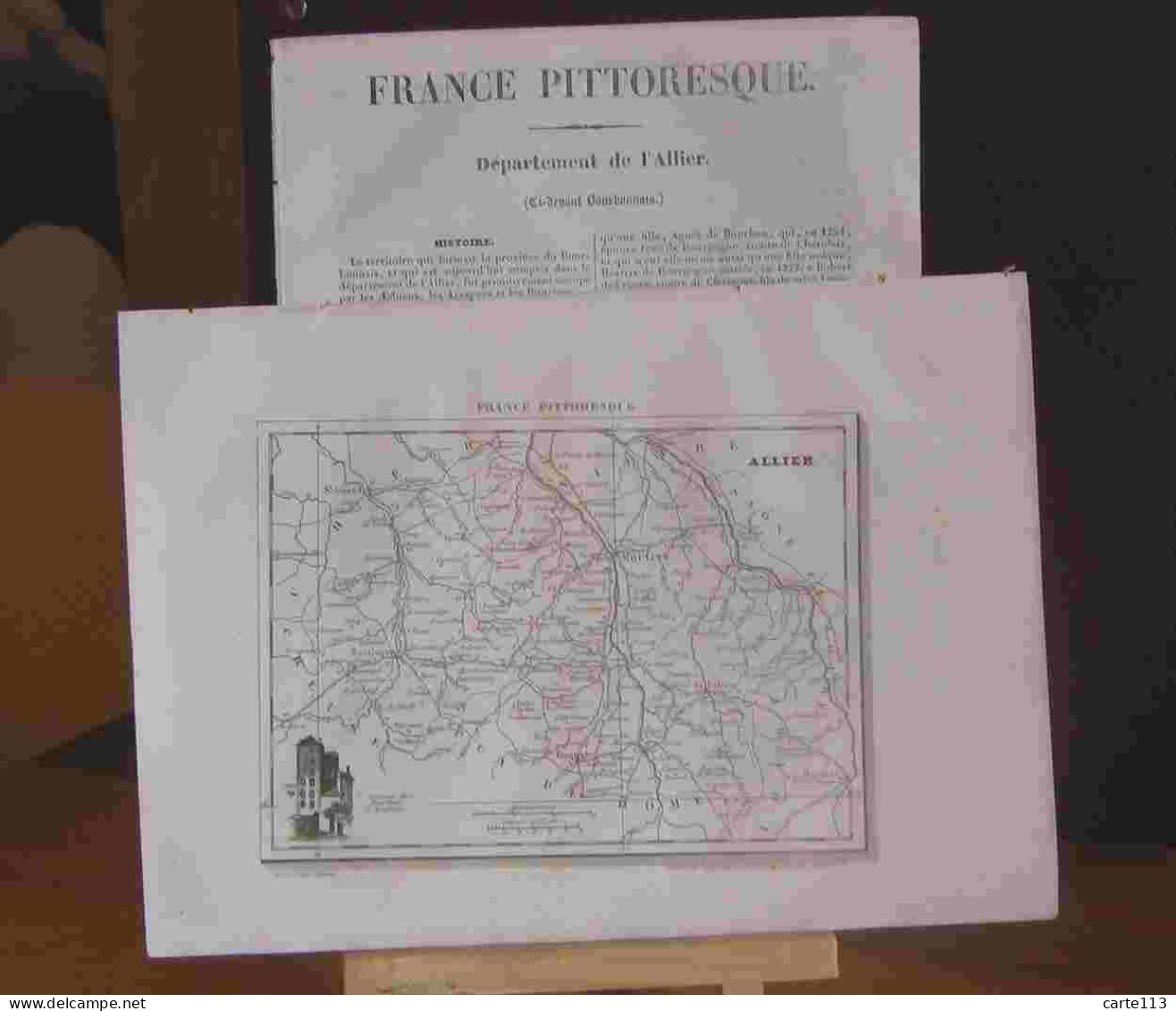 - LA FRANCE PITTORESQUE - DEPARTEMENT DE L'ALLIER CI DEVANT BOURBONNAIS - 1801-1900