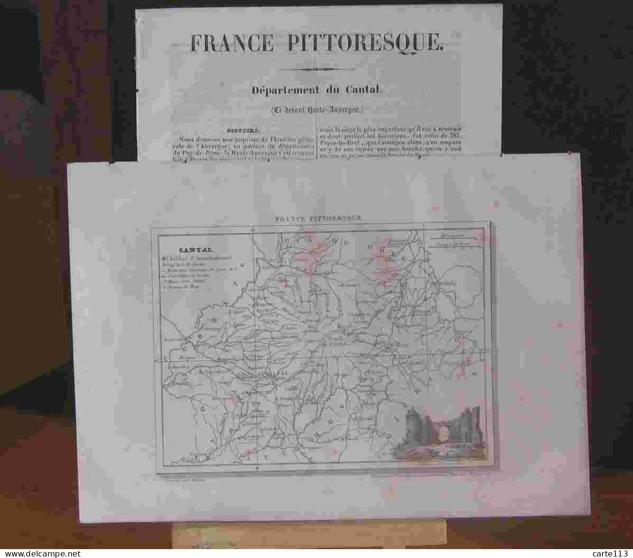 - LA FRANCE PITTORESQUE - DEPARTEMENT DU CANTAL CI DEVANT HAUTE AUVERGN - 1801-1900