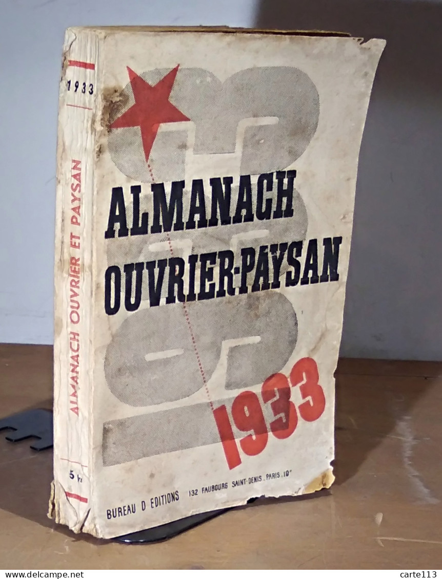 COLLECTIF  - ALMANACH OUVRIER PAYSAN 1933 - 1901-1940