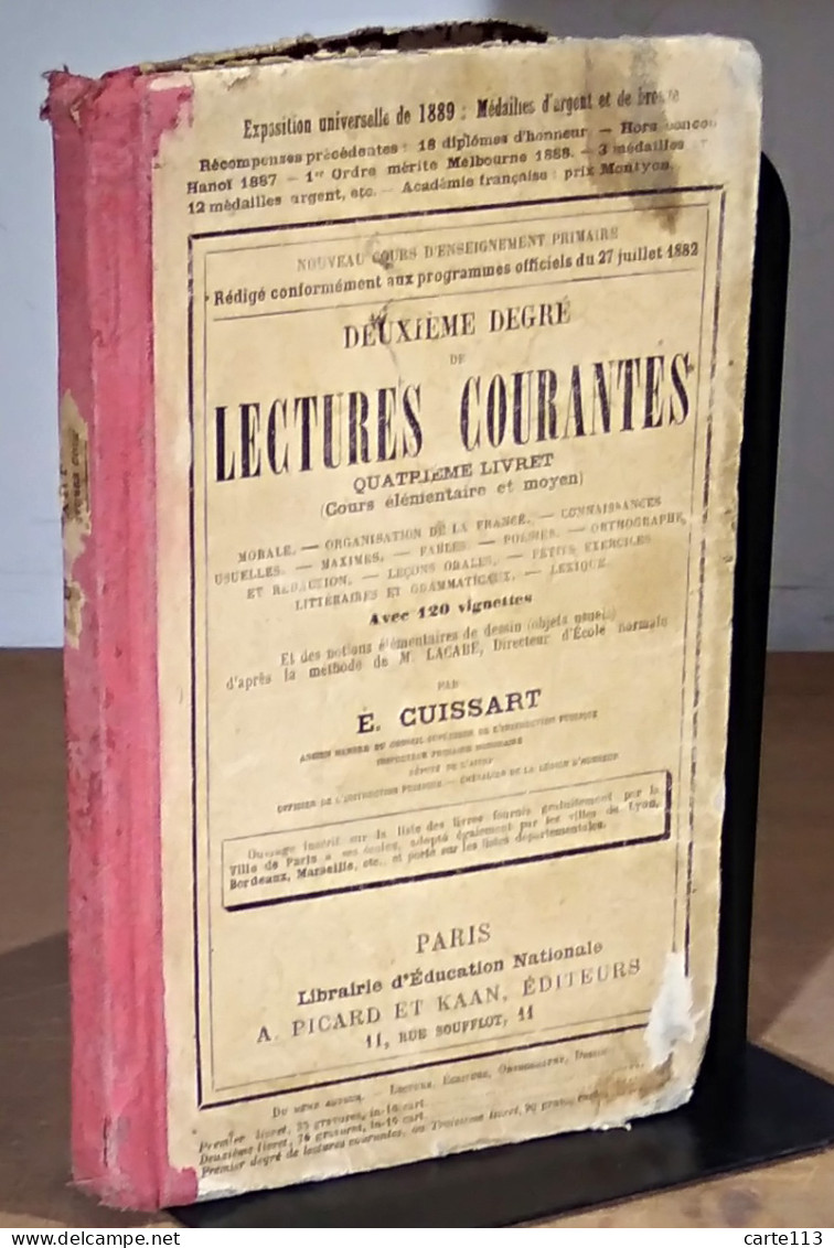 CUISSART Eugène    - DEUXIÈME DEGRÉ DE LECTURES COURANTES - 1801-1900