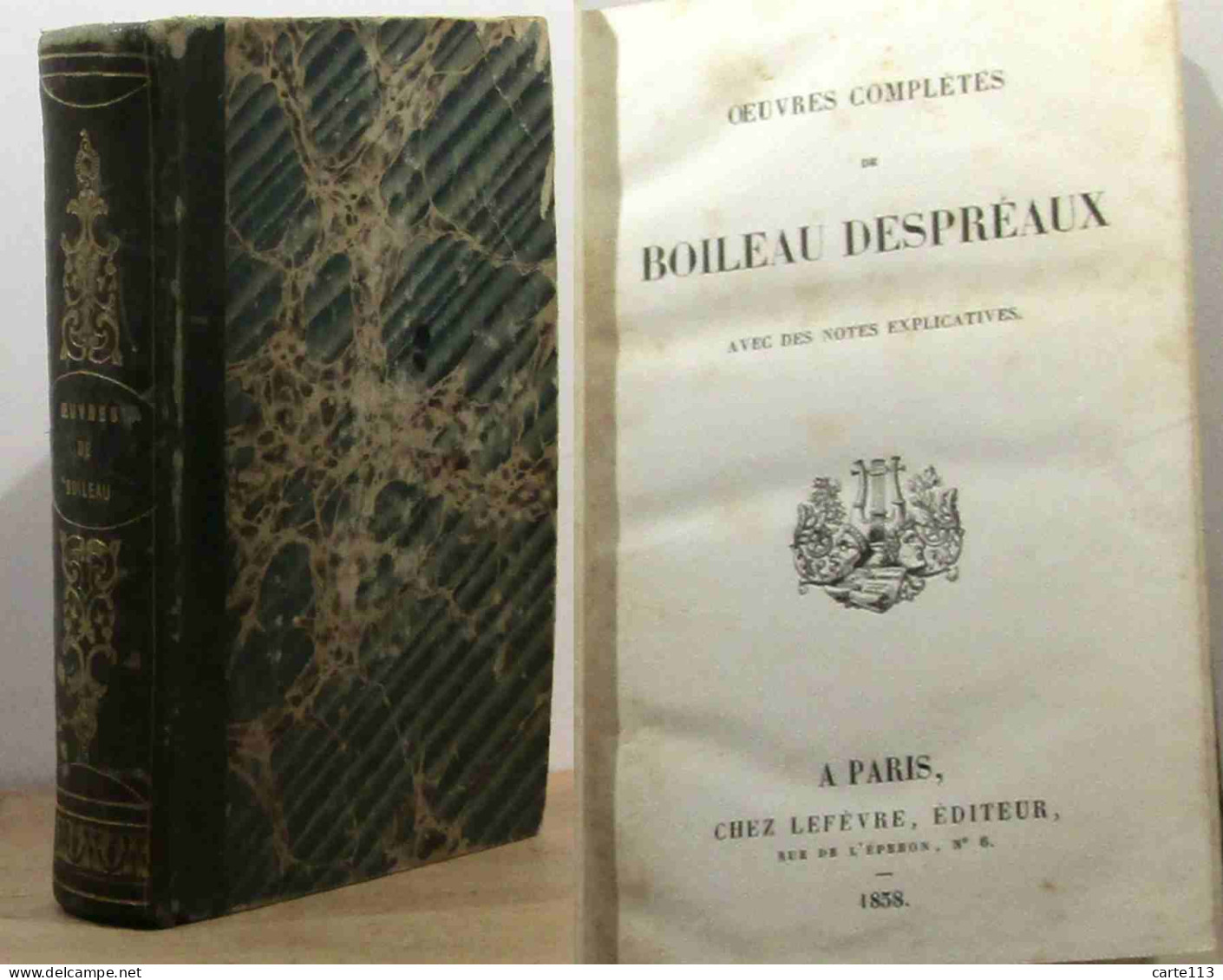 BOILEAU DESPREAUX Nicolas    - OEUVRES COMPLÈTES - AVEC DES NOTES EXPLICATIVES - 1801-1900
